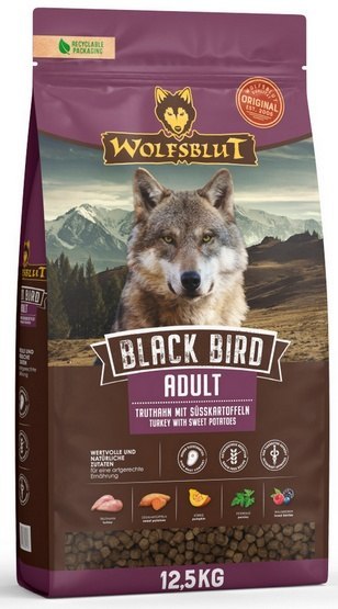 Wolfsblut Wolfsblut Dog Black Bird Adult - indyk i bataty 12,5kg