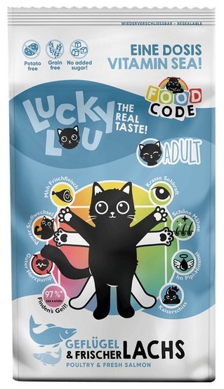Lucky Lou Lucky Lou Food Code Lifestage Adult Drób & Łosoś 340g