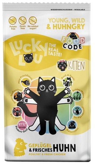 Lucky Lou Lucky Lou Food Code Lifestage Kitten Drób & Kurczak 340g