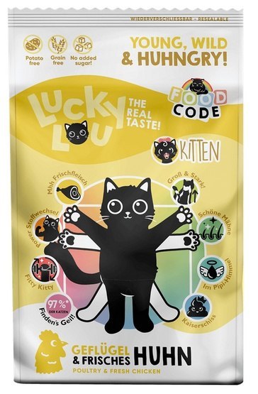 Lucky Lou Lucky Lou Food Code Lifestage Kitten Drób & Kurczak 750g