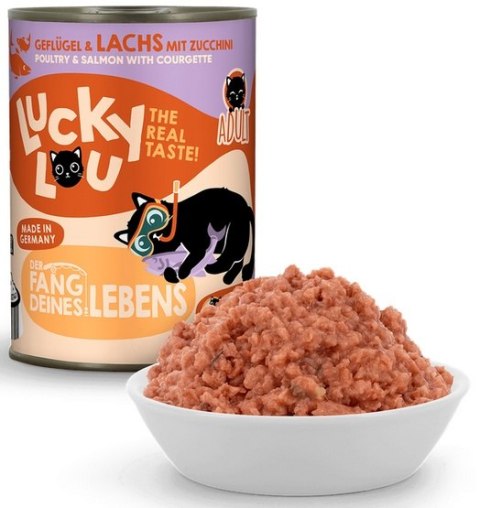 Lucky Lou Lucky Lou Lifestage Adult Drób i łosoś puszka 400g