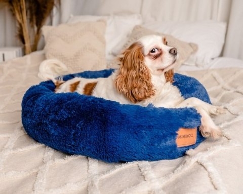MIMIKO Pets MIMIKO Pets Legowisko Shaggy okrągłe L 60cm chabrowe
