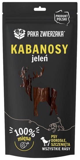 Paka Zwierzaka Paka Zwierzaka Kabanosy Jeleń 3szt 80g