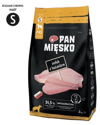 Pan Mięsko Pan Mięsko Karma sucha dla psa - indyk i bażant chrupki S 3kg