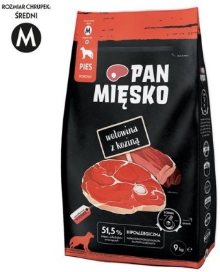 Pan Mięsko Pan Mięsko Karma sucha dla psa - wołowina i kozina chrupki M 9kg