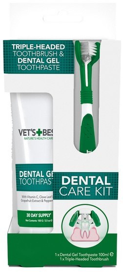 Vet's Best Vet's Best Dental żel + szczoteczka zestaw Adult