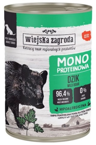 Wiejska Zagroda Wiejska Zagroda Monoproteinowa Dzik puszka 400g