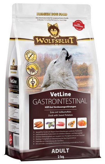 Wolfsblut Wolfsblut Dog VetLine Gastrointestinal - kaczka i bataty 2kg