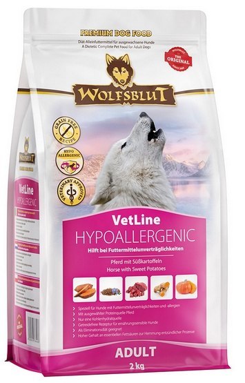Wolfsblut Wolfsblut Dog VetLine Hypoallergenic - konina i bataty 2kg