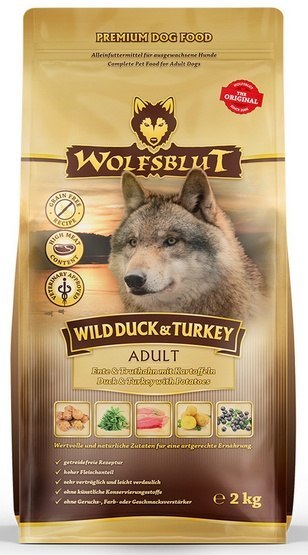 Wolfsblut Wolfsblut Dog Wild Duck & Turkey Adult - kaczka, indyk i ziemniaki 2kg