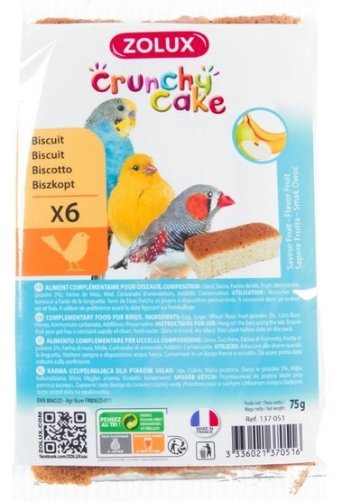 Zolux Zolux Crunchy Cake jabłko/banan 6szt