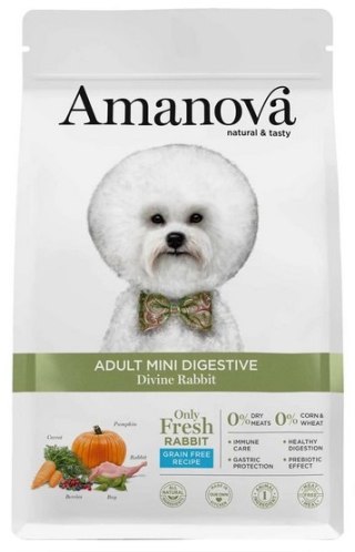 Amanova Amanova Dog Adult Mini Digestive Divine Rabbit - królik 2kg