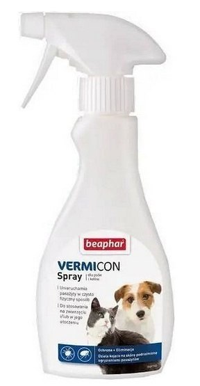 Beaphar Beaphar Vermicon Spray dla psa i kota przeciwko pchłom i kleszczom 250ml