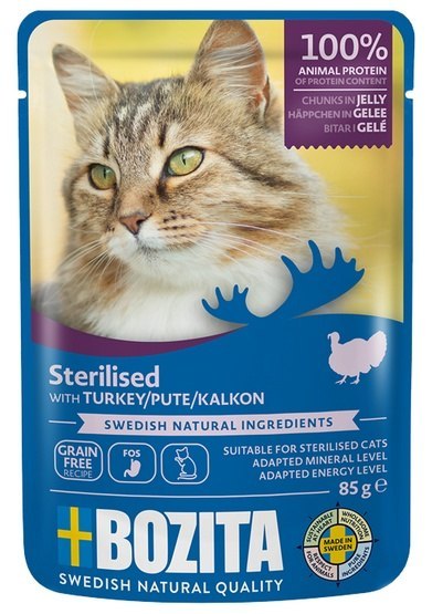 Bozita Bozita Cat Sterilised Indyk w galaretce saszetka 85g