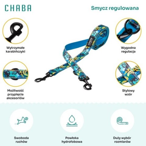 Chaba CHABA Smycz regulowana Story III M 20mm/260cm Carnival