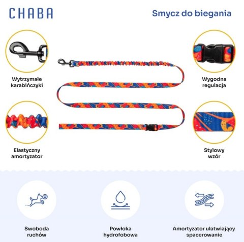 Chaba CHABA Smycz z amortyzatorem do biegania Story III L 25mm/280cm Aussie