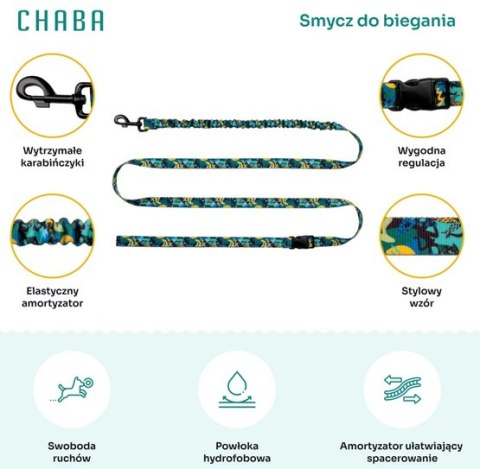 Chaba CHABA Smycz z amortyzatorem do biegania Story III L 25mm/280cm Carnival