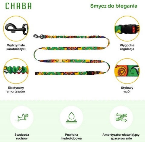 Chaba CHABA Smycz z amortyzatorem do biegania Story III L 25mm/280cm Jumbo