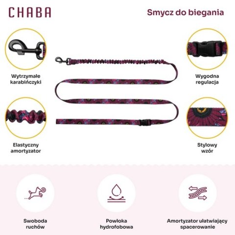Chaba CHABA Smycz z amortyzatorem do biegania Story III M 25mm/280cm Lakota