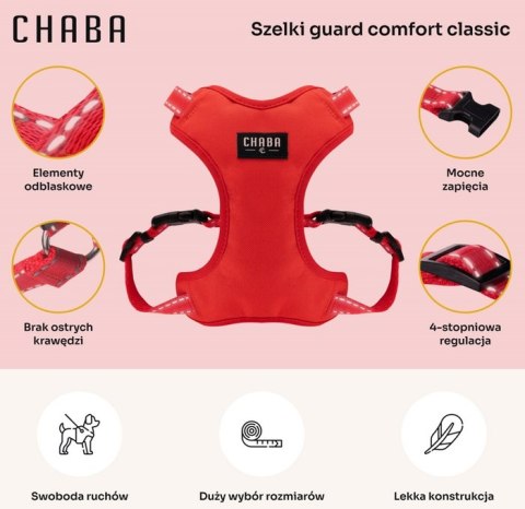 Chaba CHABA Szelki Guard Comfort Classic S czerwone