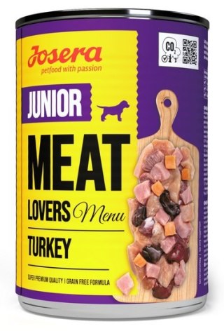 Josera Josera Pies Meat Lovers Menu Junior Indyk puszka 400g