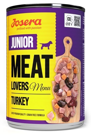 Josera Josera Pies Meat Lovers Menu Junior Indyk puszka 400g