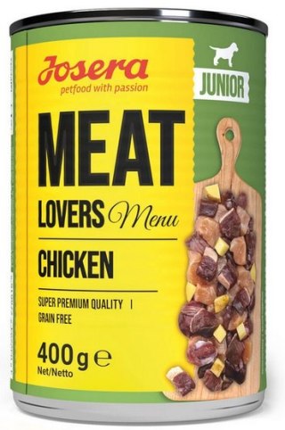 Josera Josera Pies Meat Lovers Menu Junior Kurczak puszka 400g
