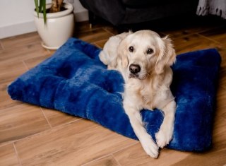 MIMIKO Pets MIMIKO Pets Legowisko Shaggy prostokątne XXL 115x75cm chabrowe