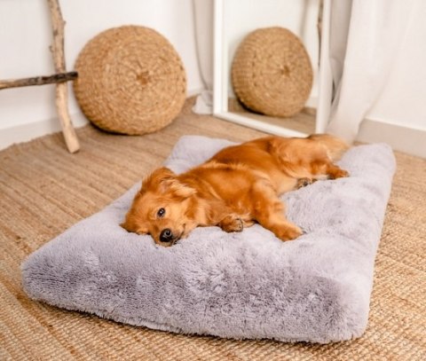 MIMIKO Pets MIMIKO Pets Legowisko Shaggy prostokątne XL 85x65cm szare