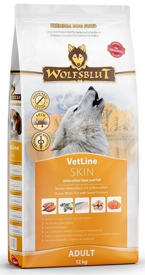 Wolfsblut Wolfsblut Dog VetLine Skin - biała ryba oceaniczna i bataty 12kg
