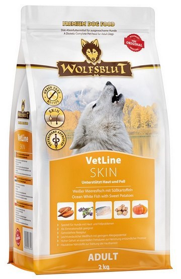 Wolfsblut Wolfsblut Dog VetLine Skin - biała ryba oceaniczna i bataty 2kg