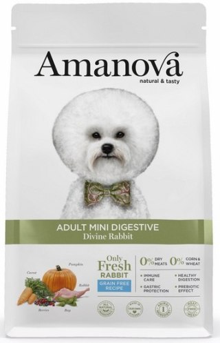 Amanova Amanova Dog Adult Mini Digestive Divine Rabbit - królik 7kg