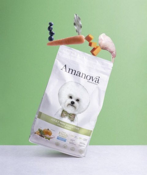 Amanova Amanova Dog Adult Mini Digestive Divine Rabbit - królik 800g