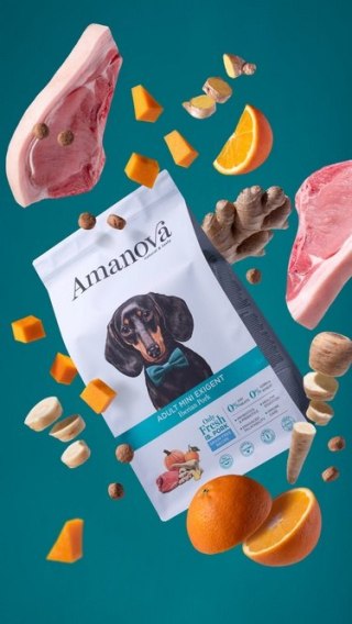 Amanova Amanova Dog Adult Mini Exigent Iberian Pork - wieprzowina 800g