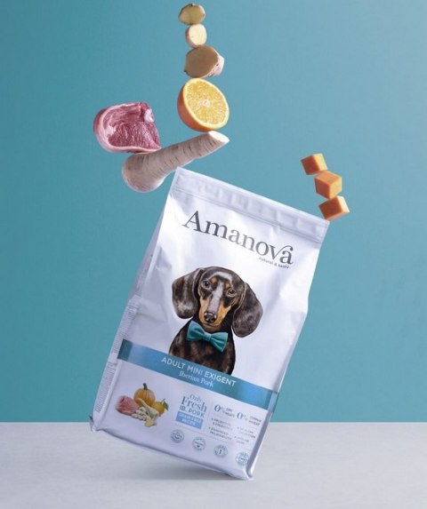 Amanova Amanova Dog Adult Mini Exigent Iberian Pork - wieprzowina 800g