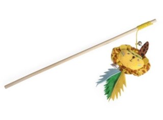 Camon Camon Cat Toy Wędka drewniana z dzwonkiem i kocimiętką jungle