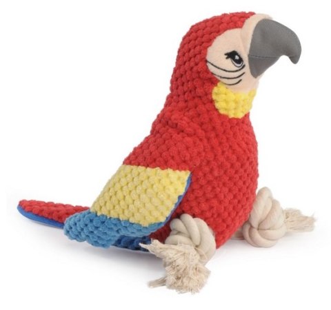 Camon Camon Dog Toy Pluszowa papuga ze sznurem i piszczałką
