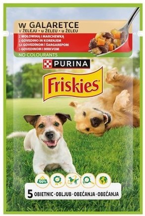 Friskies Friskies Dog Adult Wołowina i marchewka w galaretce saszetka 85g
