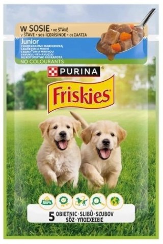 Friskies Friskies Dog Junior Kurczak i marchewka w sosie saszetka 85g