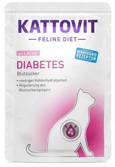 Kattovit Kattovit Feline Diet Diabetes łosoś saszetka 85g