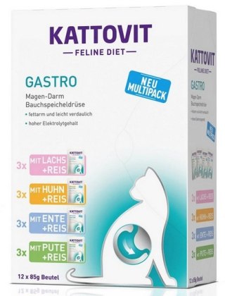 Kattovit Kattovit Feline Diet Gastro Multipack saszetki 12x85g