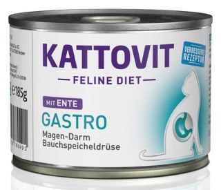 Kattovit Kattovit Feline Diet Gastro kaczka puszka 185g