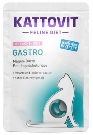 Kattovit Kattovit Feline Diet Gastro łosoś i ryż saszetka 85g