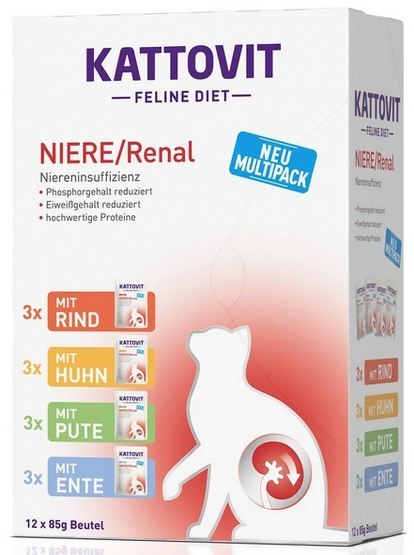 Kattovit Kattovit Feline Diet Niere/Renal Multipack saszetki 12x85g