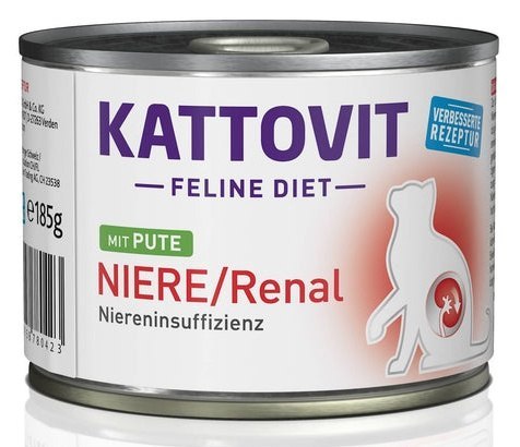 Kattovit Kattovit Feline Diet Niere/Renal indyk puszka 185g