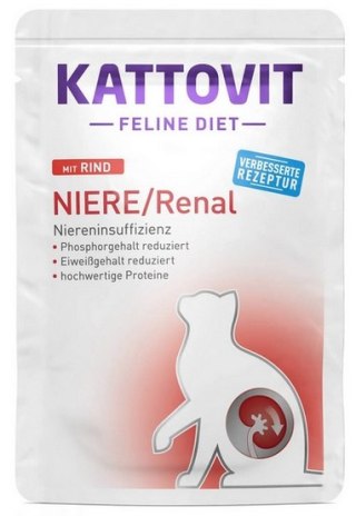 Kattovit Kattovit Feline Diet Niere/Renal wołowina saszetka 85g