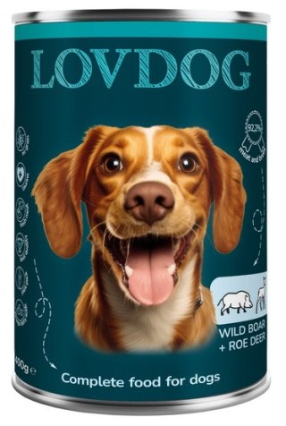 Lovdog Lovdog Wild Boar & Roe Deer puszka 400g