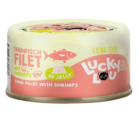 Lucky Lou Lucky Lou Extrafood Tuńczyk i krewetki w galaretce puszka 70g