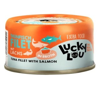 Lucky Lou Lucky Lou Extrafood Tuńczyk & łosoś w bulionie puszka 70g