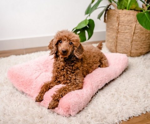 MIMIKO Pets MIMIKO Pets Legowisko Shaggy prostokątne XL 85x65cm różowe